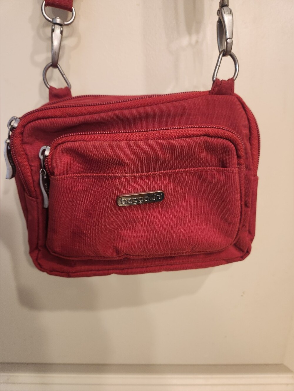 Baggallini Red Compact Crossbody Organizer